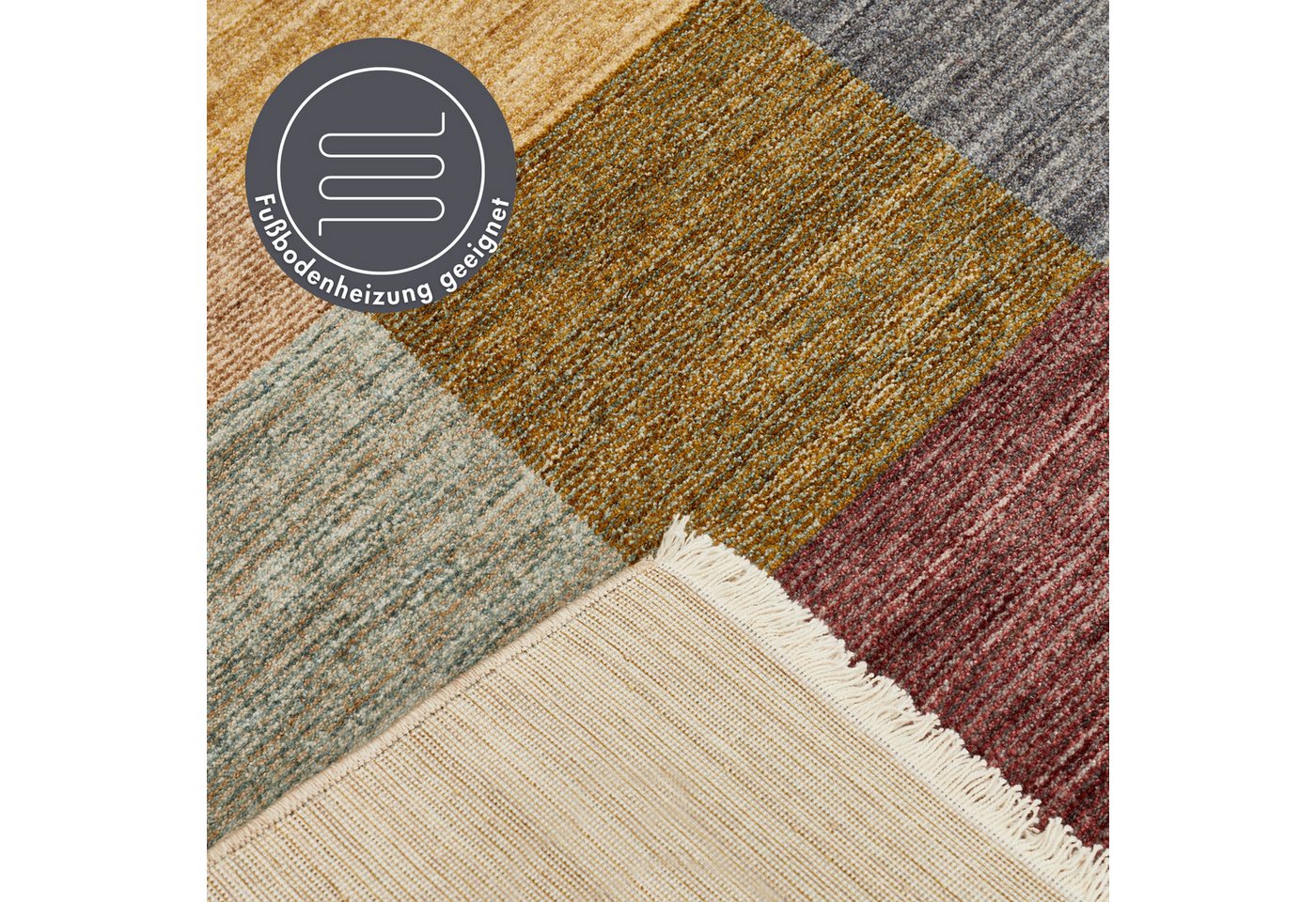 LUXOR living Teppich Rocco, rechteckig, Höhe: 11 mm, Vintage-Look, verschiedene Designs, mit Fransen, Wohnzimmer – Bild 5 von 5
