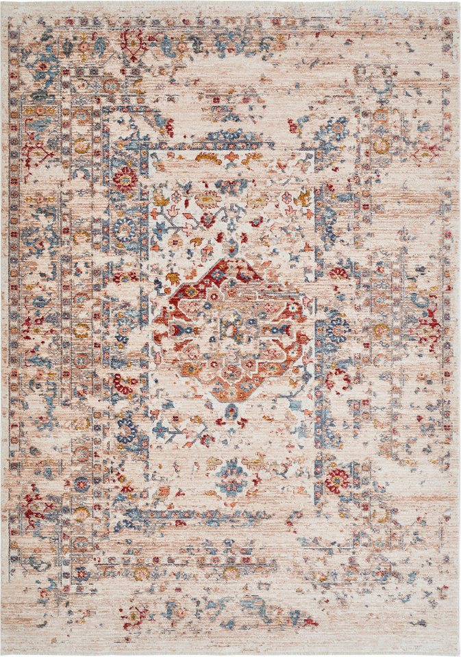 LUXOR living Teppich Rocco, rechteckig, Höhe: 11 mm, Vintage-Look, verschiedene Designs, mit Fransen, Wohnzimmer – Bild 2 von 5