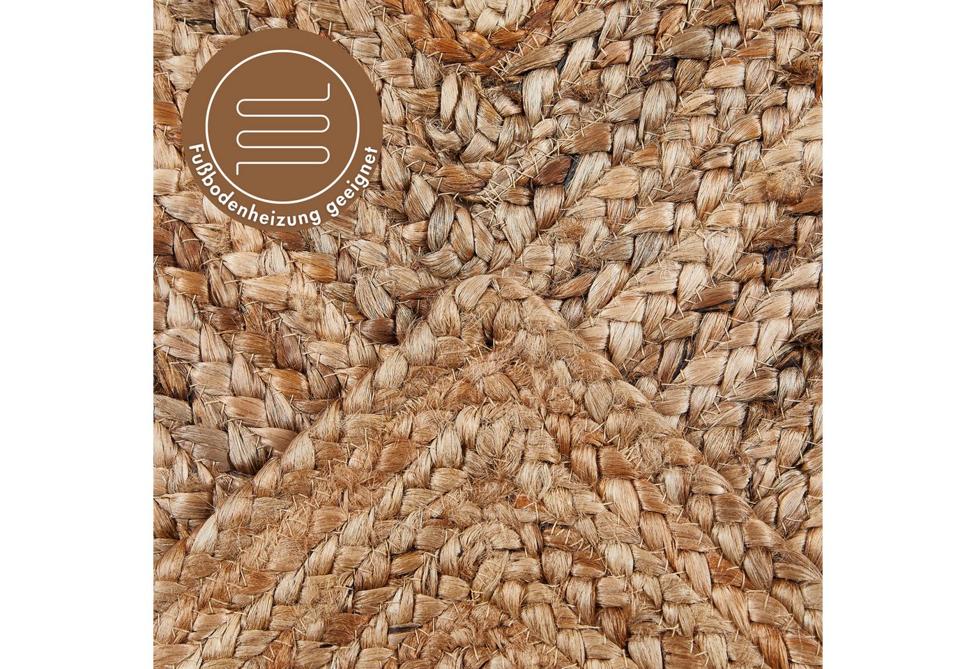 LUXOR living Teppich Salo, rechteckig, Höhe: 6 mm, Juteteppich, handgeflochten, 100% Naturfaser, Wohnzimmer – Bild 4 von 5