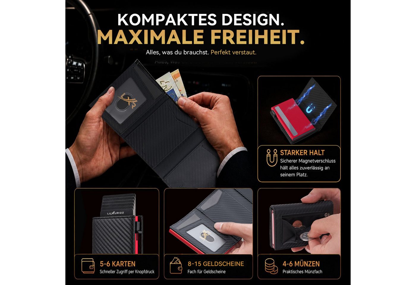 Luxurizz Geldbörse Slim Wallet – Bild 4 von 5