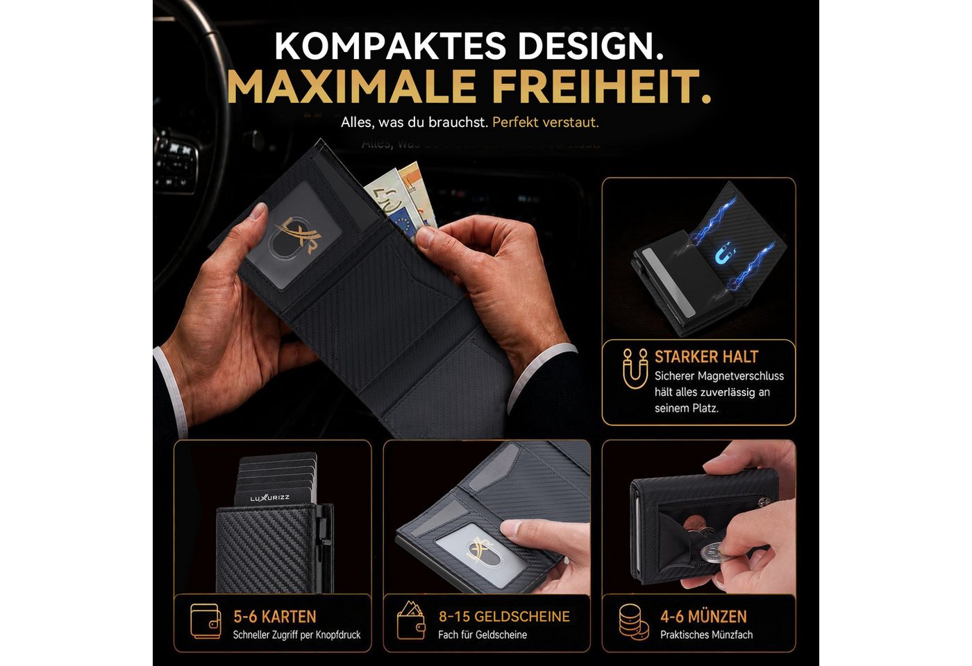 Luxurizz Geldbörse Slim Wallet – Bild 4 von 5
