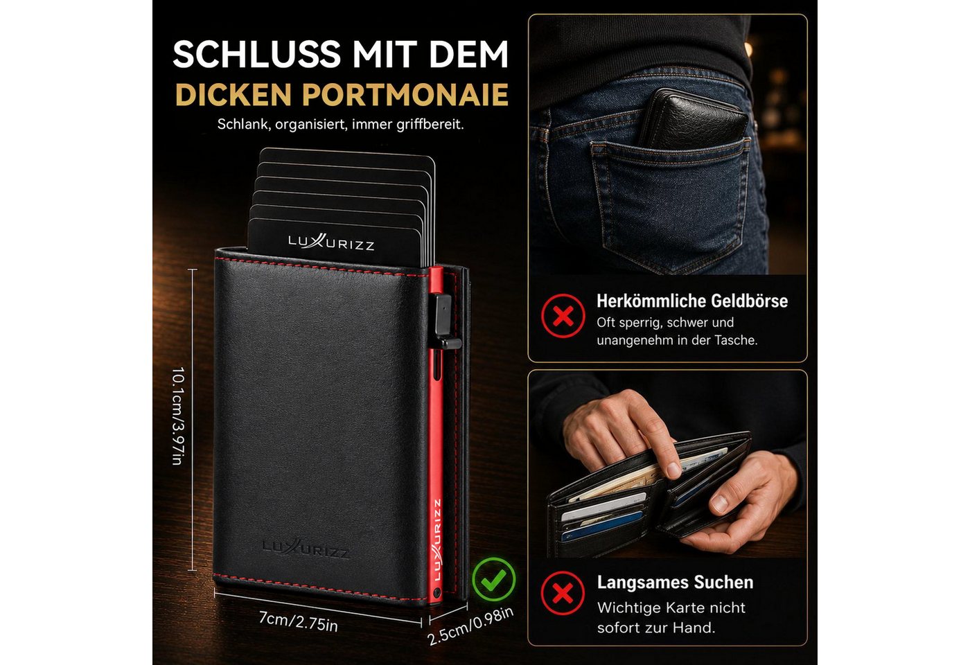 Luxurizz Geldbörse Slim Wallet – Bild 3 von 5