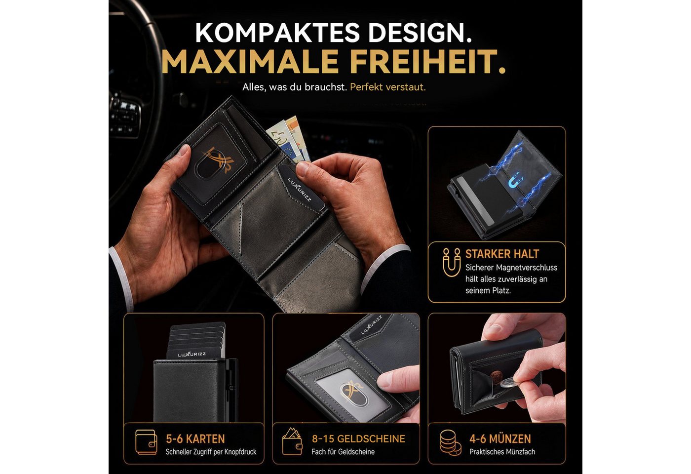 Luxurizz Geldbörse Slim Wallet – Bild 4 von 5