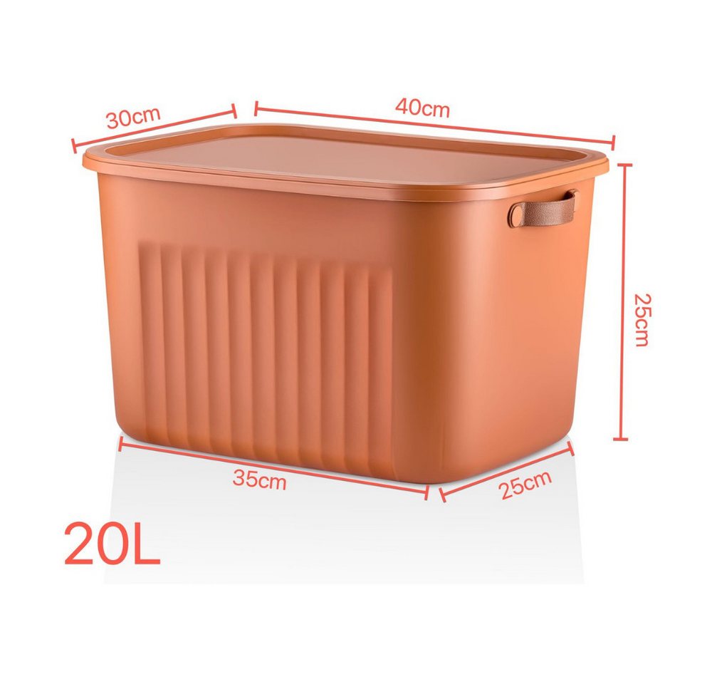 Luxury Bites Aufbewahrungsbox mit Deckel, 20L-15L -10L BPA-freie Kunststoff, nestbar und stapelbar (6 Farben, 9 Farbkombiationen, 3er Set) – Bild 2 von 3