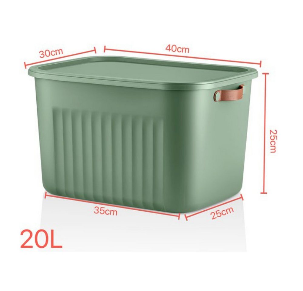 Luxury Bites Aufbewahrungsbox mit Deckel, 20L-15L -10L BPA-freie Kunststoff, nestbar und stapelbar (6 Farben, 9 Farbkombiationen, 3er Set) – Bild 2 von 2