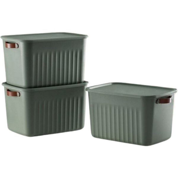 Luxury Bites Aufbewahrungsbox mit Deckel, 20L-15L -10L BPA-freie Kunststoff, nestbar und stapelbar (6 Farben, 9 Farbkombiationen, 3er Set)