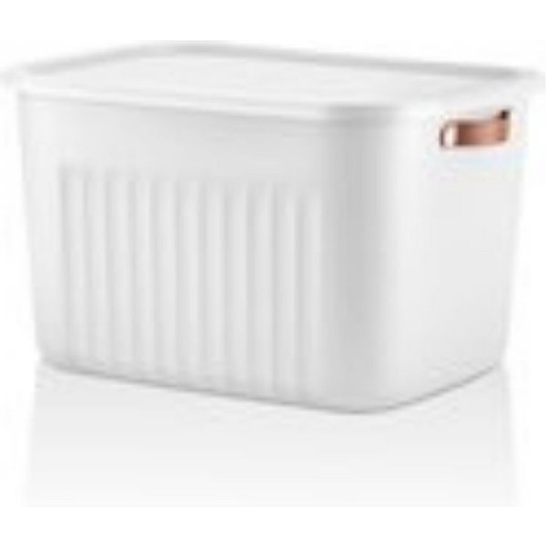 Luxury Bites Aufbewahrungsbox mit Deckel, 20L-15L -10L BPA-freie Kunststoff, nestbar und stapelbar (6 Farben, 9 Farbkombiationen, 3er Set)