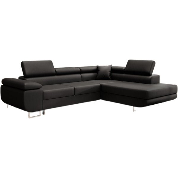 Luxusbetten24 Schlafsofa Designer Sofa Aston Kunstleder, mit Stauraum und Schlaffunktion