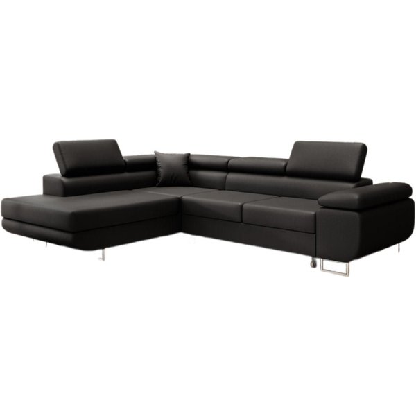 Luxusbetten24 Schlafsofa Designer Sofa Aston Kunstleder, mit Stauraum und Schlaffunktion