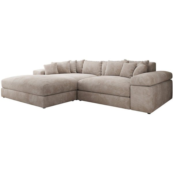 Luxusbetten24 Sofa Designer Sofa Bernardo, mit breiter Ottomane