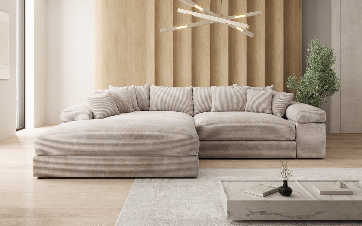 Luxusbetten24 Sofa Designer Sofa Bernardo, mit breiter Ottomane – Bild 2 von 3