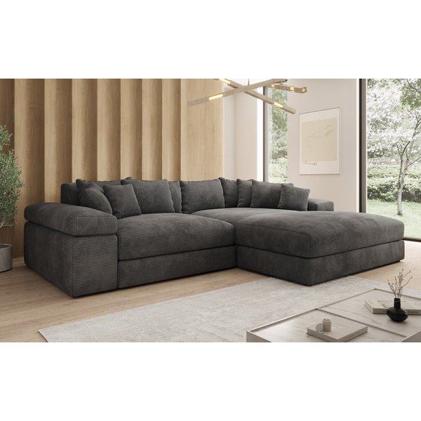 Luxusbetten24 Sofa Designer Sofa Bernardo, mit breiter Ottomane