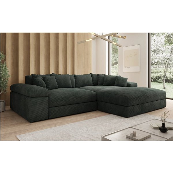Luxusbetten24 Sofa Designer Sofa Bernardo, mit breiter Ottomane