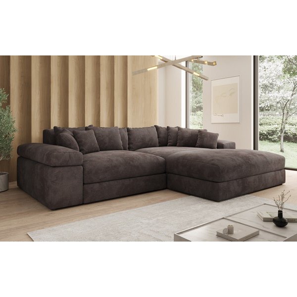 Luxusbetten24 Sofa Designer Sofa Bernardo, mit breiter Ottomane