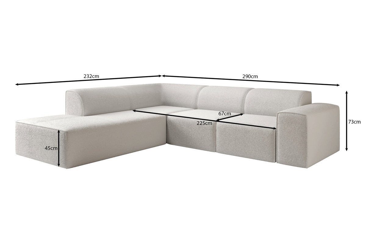 Luxusbetten24 Sofa Designer Sofa Idiola L, in Teddy Bouclé – Bild 2 von 2