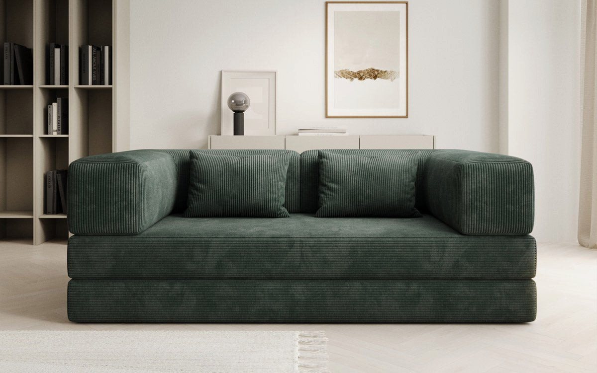 Luxusbetten24 Sofa Designer Sofa Lazy 3 Sitzer, mit Aufklappfunktion und Cordbezug – Bild 3 von 5