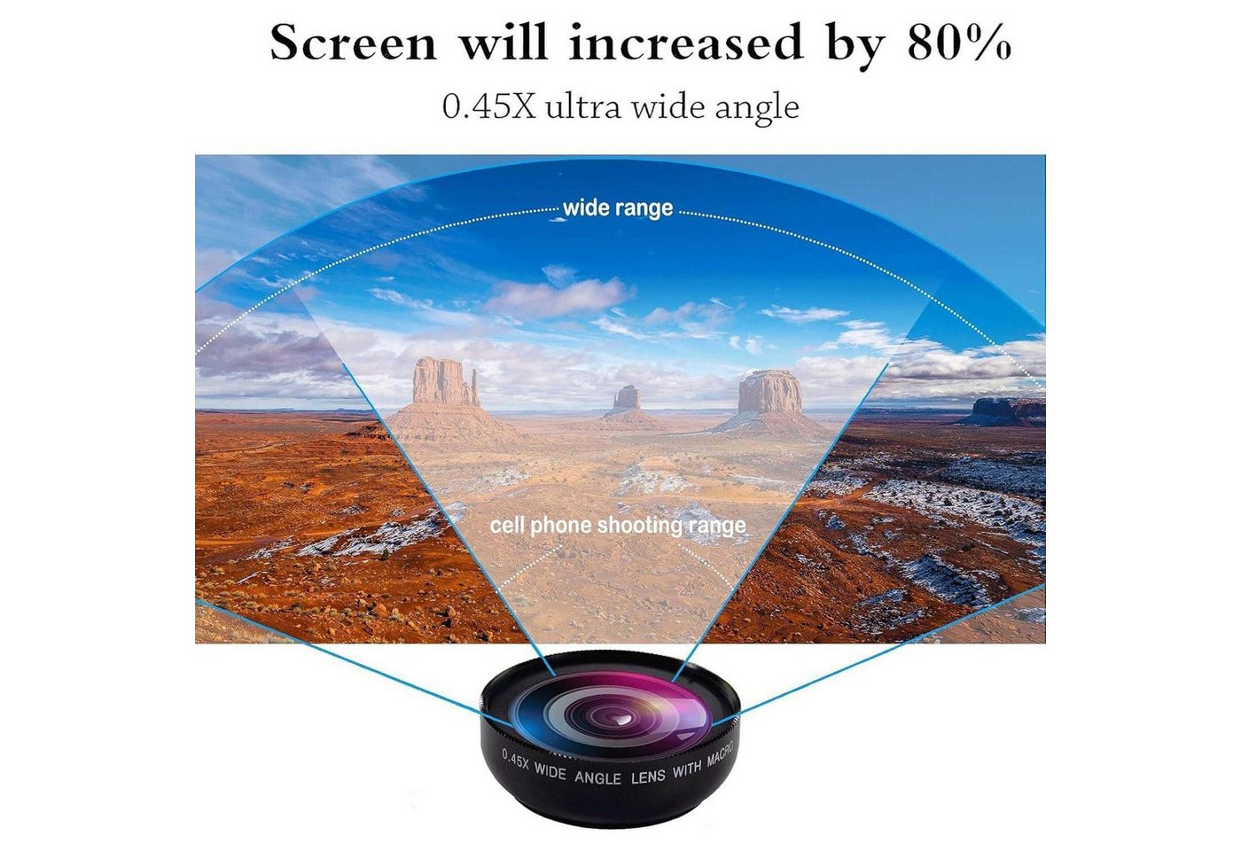 LuxusKollektion 2 in 1 Handy Weitwinkel Makroobjektiv Kit für iOS Android Smartphone Makroobjektiv – Bild 5 von 5