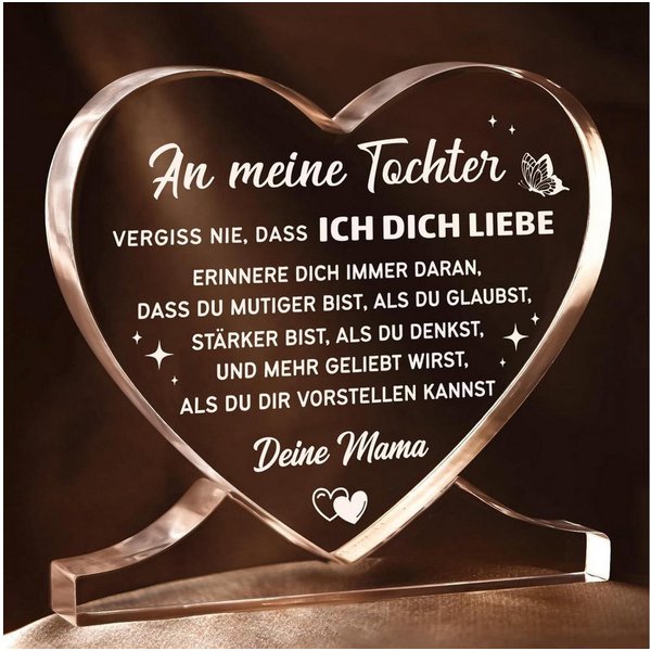 LuxusKollektion Acrylglasbild Acrylherz Mutter Tochter Geschenk Deko, (1 St)