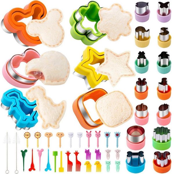 LuxusKollektion Ausstechform Ausstechformen Kinder Brot Gemüse Micky Dinosaurier Stern 48 Stück, Metall, (48-St)