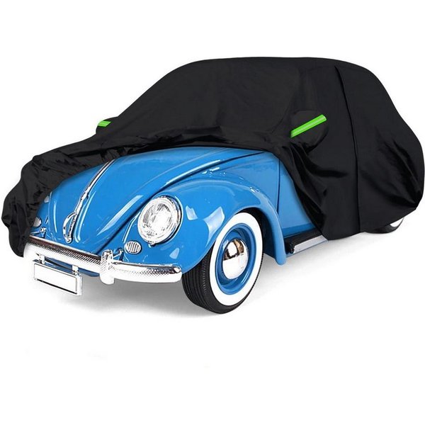 LuxusKollektion Autoplane Autoabdeckung Schwarz Maßgeschneidert für VW Beetle 1960-1980