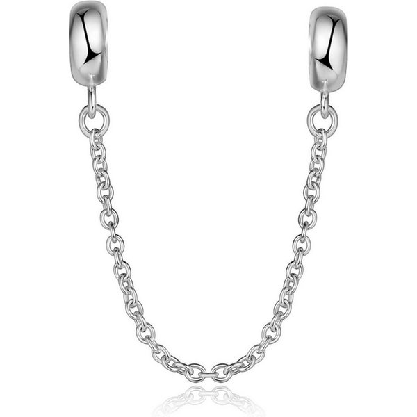LuxusKollektion Bead 925 Sterling Silber Gummi Spacer Stopper Sicherheitskette für Charms