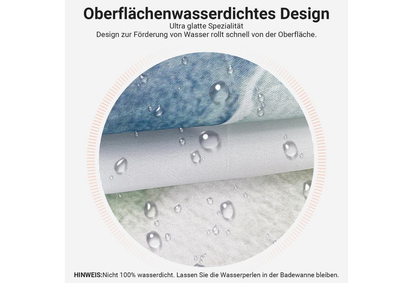 LuxusKollektion Duschvorhang Duschvorhang 120x200 Polyester Multi 186 H200 x B120 cm 1er Pack Breite 120 cm – Bild 3 von 5
