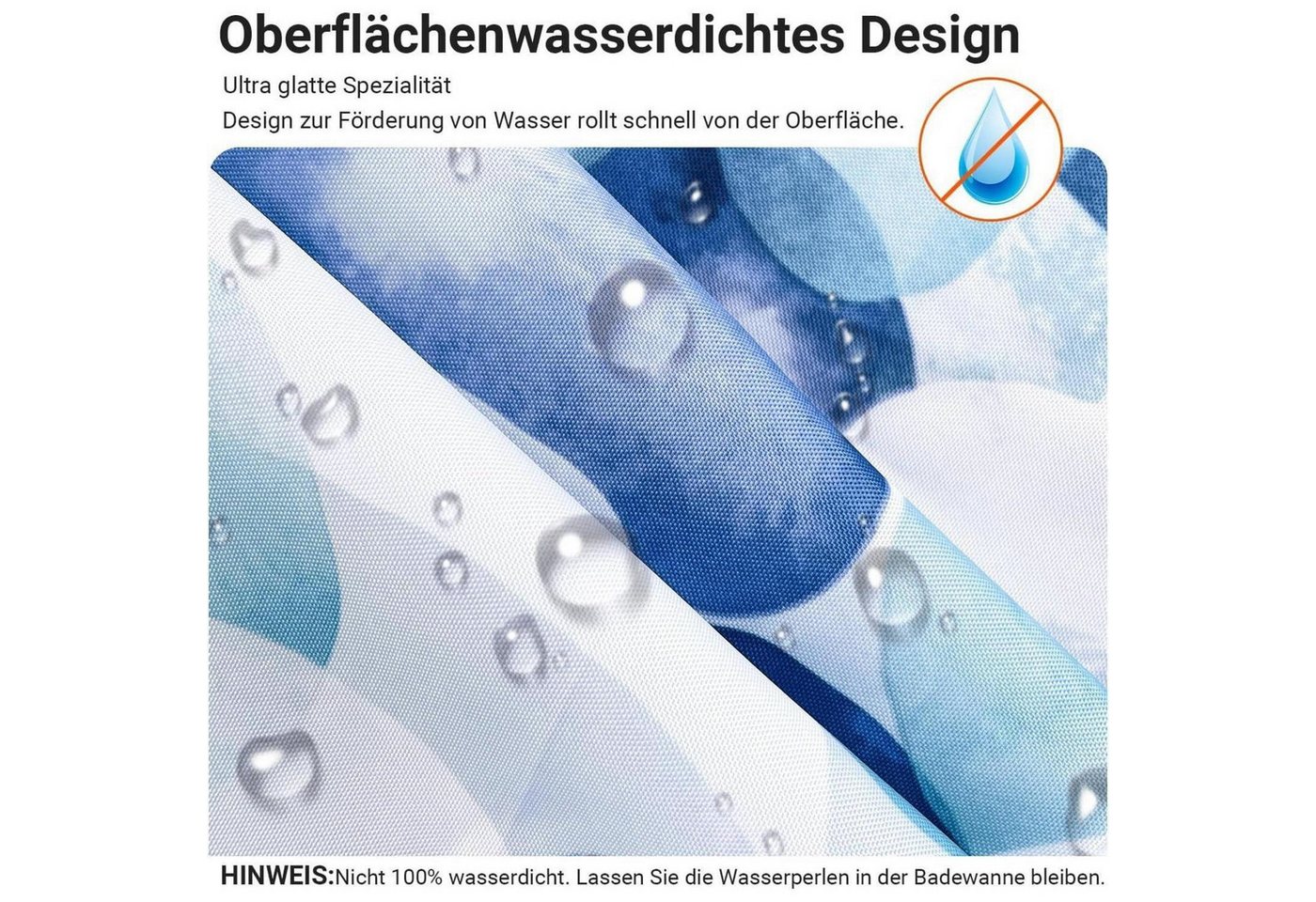 LuxusKollektion Duschvorhang Duschvorhang 80x180cm Polyester Multi 128 H180 x B80 cm (1er Pack) Breite 80 cm – Bild 2 von 5