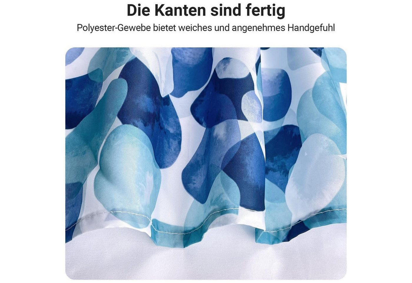 LuxusKollektion Duschvorhang Duschvorhang 80x180cm Polyester Multi 128 H180 x B80 cm (1er Pack) Breite 80 cm – Bild 5 von 5