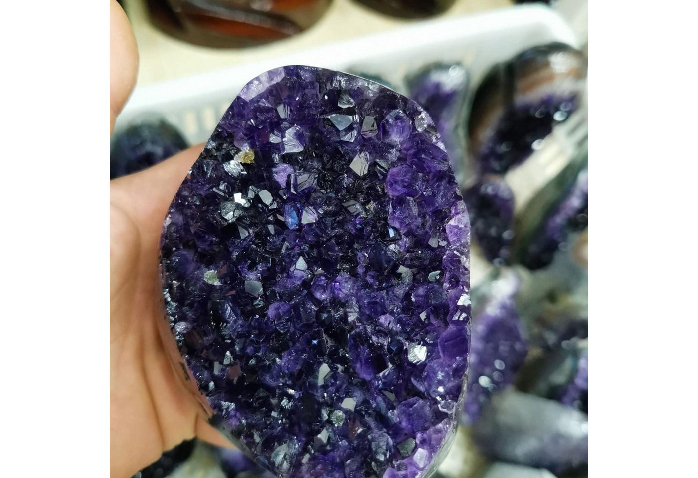 LuxusKollektion Edelstein Amethyst-Kristall-Geode Cluster, Natur, (1-St) – Bild 2 von 5