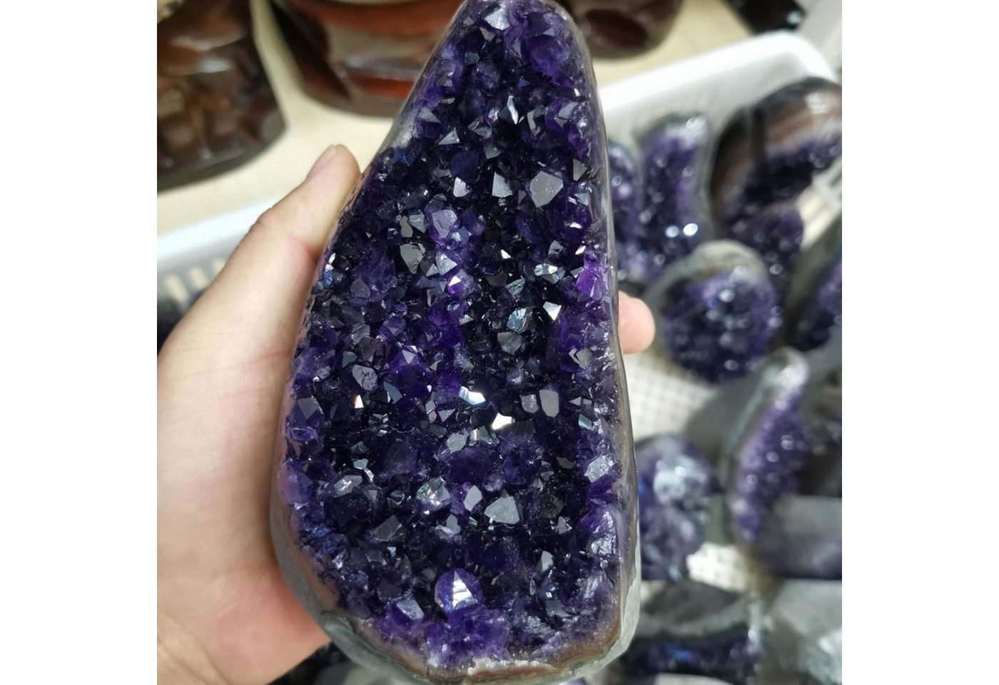 LuxusKollektion Edelstein Amethyst-Kristall-Geode Cluster, Natur, (1-St) – Bild 4 von 5