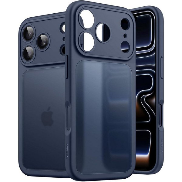 LuxusKollektion Handyhülle Handyhülle iPhone 17 Pro stoßfest Kameraschutz matt Dunkelblau