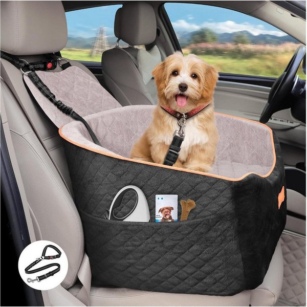 LuxusKollektion Hunde-Autositz Hundesitz Auto bis 16 kg, waschbar, höhenverstellbar, mit Gurt