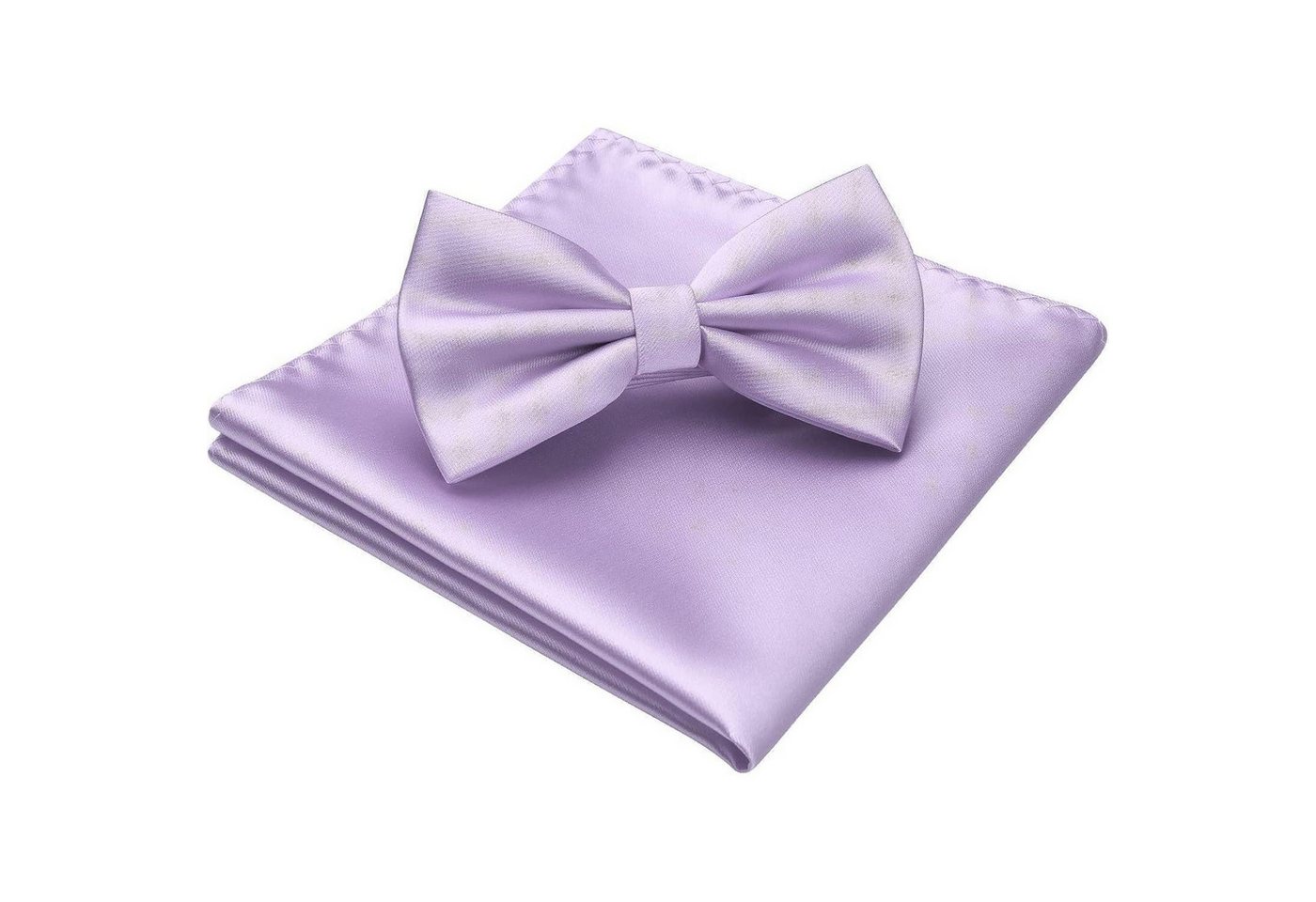 LuxusKollektion Krawatte Fliege Einstecktuch Herren einfarbig einstellbar Hochzeit H Flieder 1 (1-St) – Bild 4 von 5