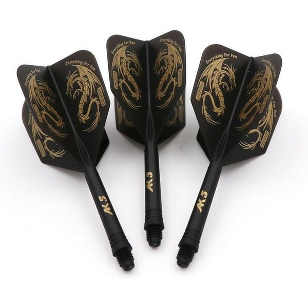 LuxusKollektion Pfeilschaft Personalisierte integrierte Dartschäfte und Dart Flights Schwarz