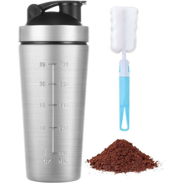 LuxusKollektion Protein Shaker Protein Shaker Edelstahl 900ml