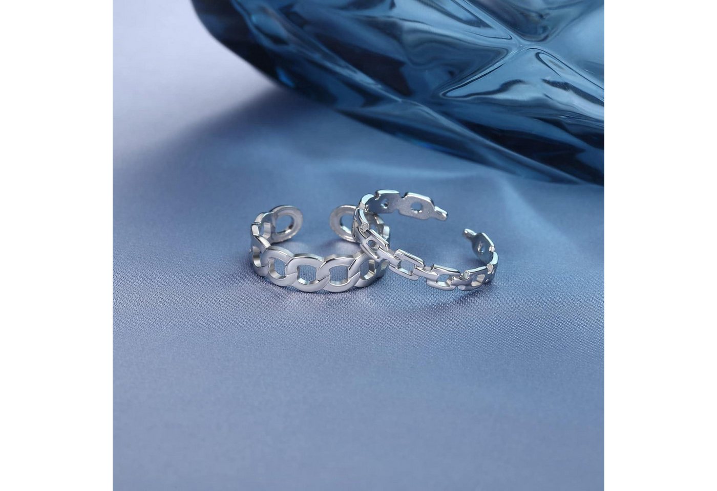 LuxusKollektion Ring-Set 20er Set Silber Ringe Verstellbar Offen Knoten Schmetterlings Herz für – Bild 4 von 5