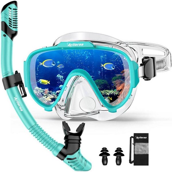 LuxusKollektion Schnorchel Schnorchelset Erwachsene, Anti-Fog Taucherbrille, Trocken Schnorchel (1 St)
