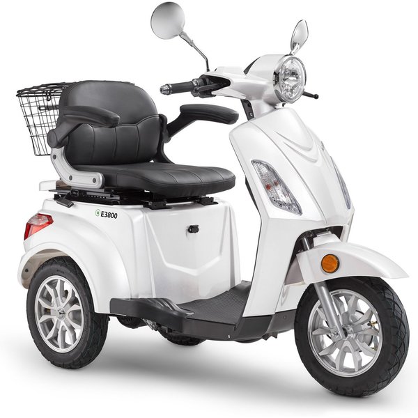 Luxxon Elektromobil E3800, 800 W, 20 km/h, (Elektroroller, Korb), bis zu 65 km Reichweite, Elektro Dreirad, Seniorenmobil
