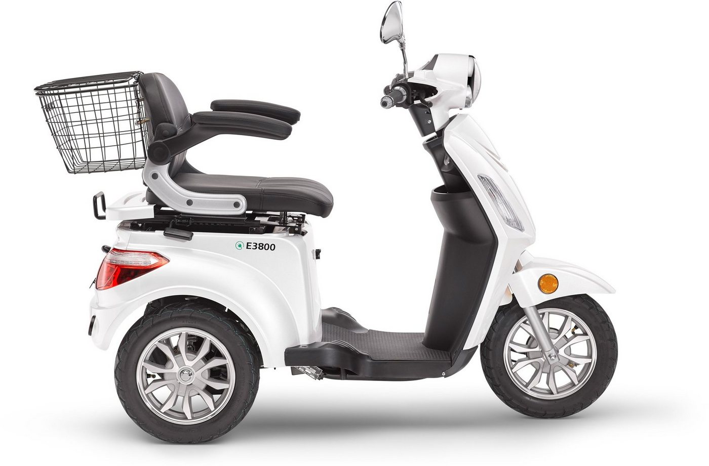Luxxon Elektromobil E3800, 800 W, 20 km/h, (Elektroroller, Korb), bis zu 65 km Reichweite, Elektro Dreirad, Seniorenmobil – Bild 2 von 5