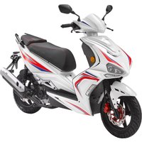 Luxxon Motorroller F18, 50 ccm, 45 km/h, Euro 5, (abschließbares Staufach), 2 Sitzplätze, für Erwachsene, Sportliches Design, 4-Takt Motor
