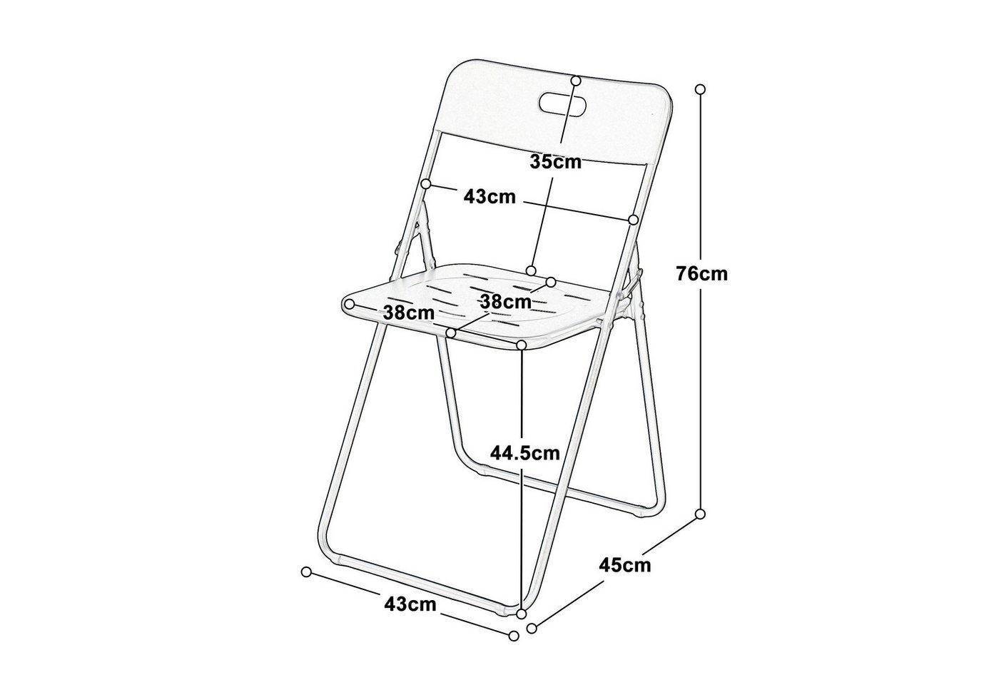 LVHOM Balkonset klappbar, wetterfest, abgerundete Kanten, 2 Personen, (Gartenmöbel Bistro/Terrasse Set, rutschfeste Stuhlfuß, durchbrochene Sitzfläche/Tischplat – Bild 3 von 5