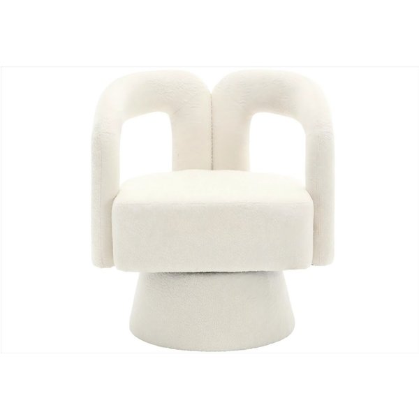 LVHOM Drehsessel M-Form 360 Grad drehbare Cuddle Barrel-Akzentstühle (runde Sessel mit breiter Polsterung, flauschiger Stoffstuhl, 1-St), für Wohnzimmer, Schlaf