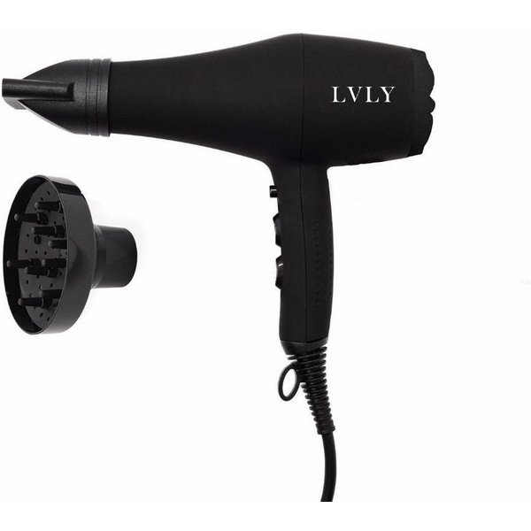 LVLY Haartrockner Haarföhn, 2200,00 W, inkl. Stylingdüse, Diffusor & Haarbürste - 3 Modi, Hair Dryer