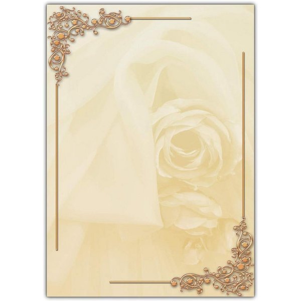 LYSCO Briefpapier Motivpapier Blumenvielfalt, ganzseitig DIN A4, gut beschreibbar, blumige Atmosphäre, für alle Drucker geeignet.