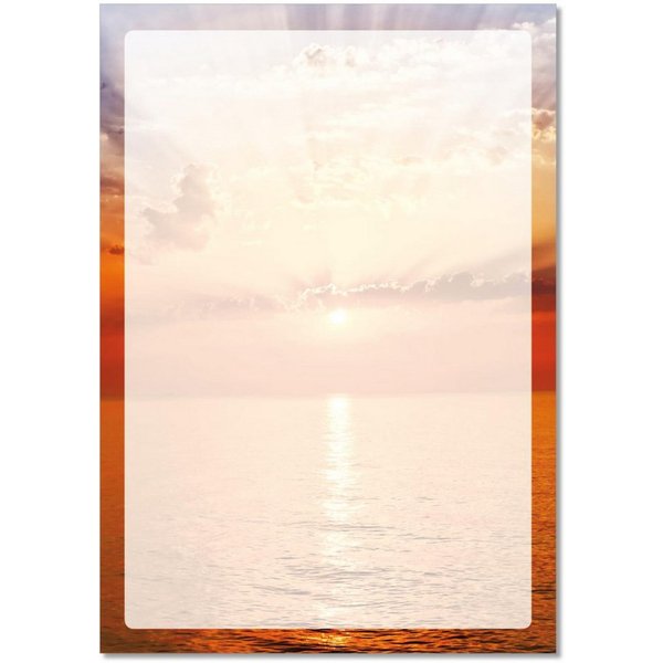 LYSCO Briefpapier Motivpapier Sommer, Sonne, Urlaub DIN A4, gut beschreibbar, sommerliche Atmosphäre, für alle Drucker geeignet.