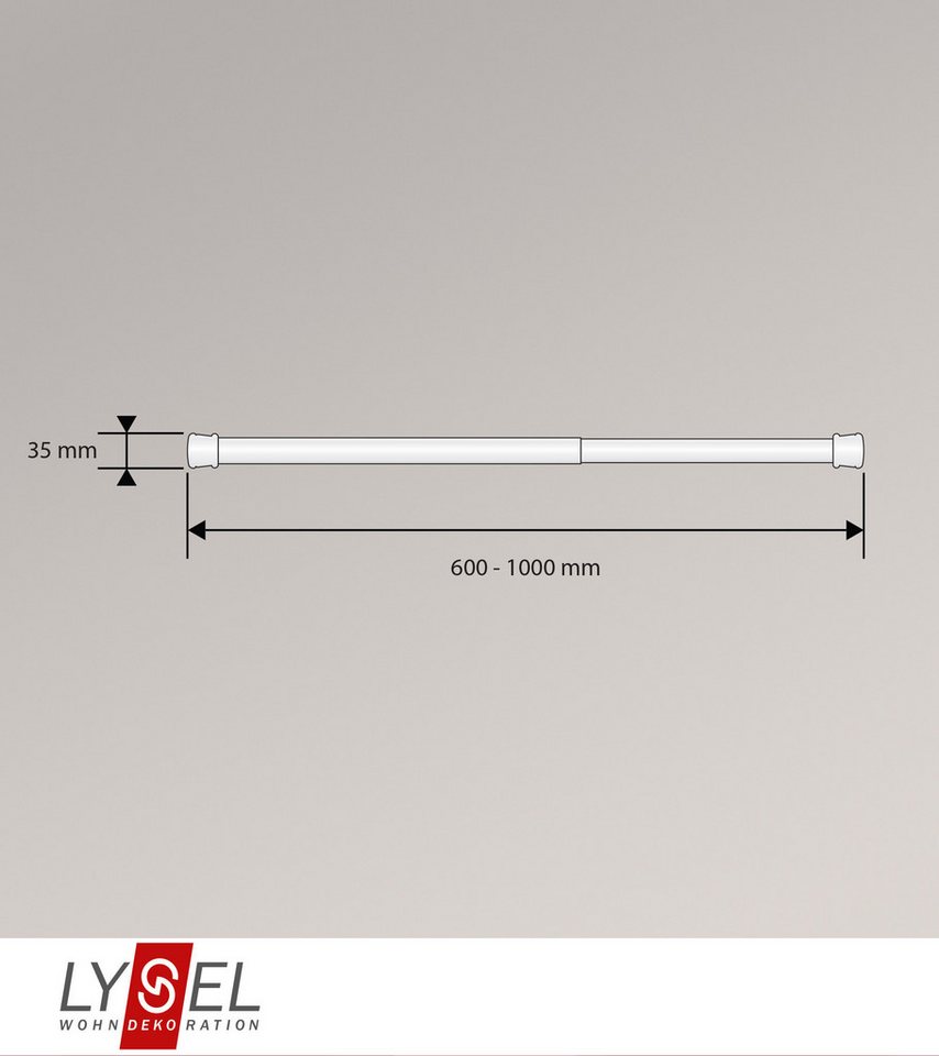 LYSEL® Gardinenstange Spannstange, L 60-100 cm – Bild 2 von 2