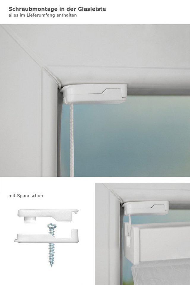 LYSEL® Plissee Crush Tageslicht, blickdicht, HxB 130x35cm – Bild 3 von 5