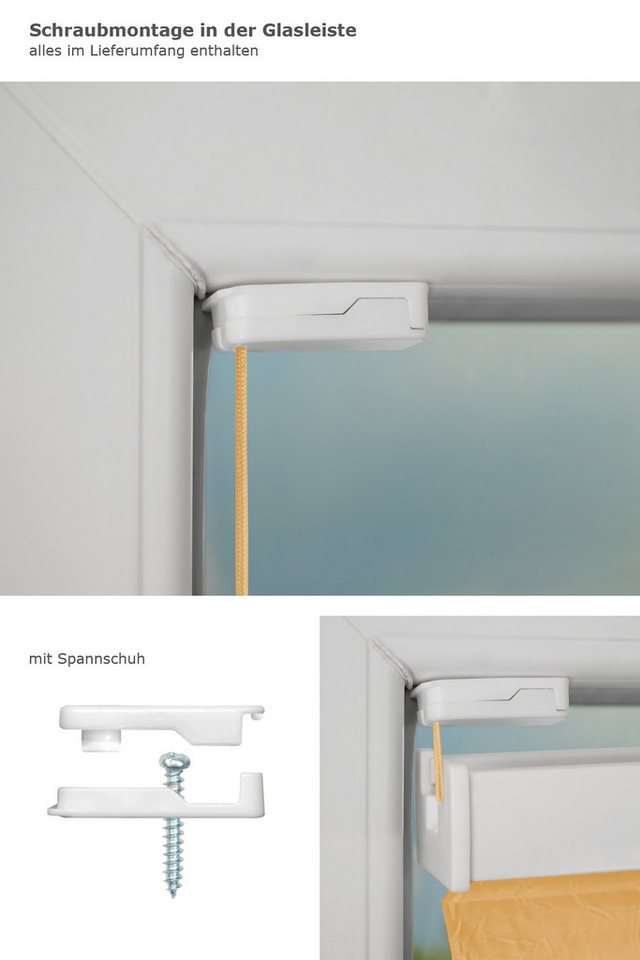 LYSEL® Plissee Crush Tageslicht, blickdicht, HxB 130x50cm – Bild 3 von 5