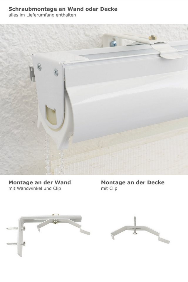 Rollo mit Blende, LYSEL®, blickdicht, HxB 175x40cm – Bild 3 von 5