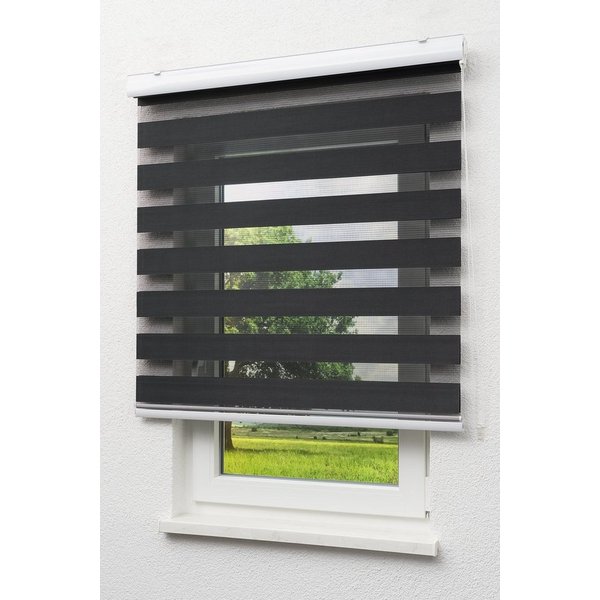 Rollo mit Blende Schwarz, LYSEL®, blickdicht, HxB 175x60cm